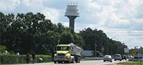 Public water tower from US 92 looking west. 